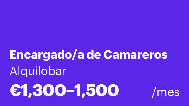 Encargado/a de Camareros