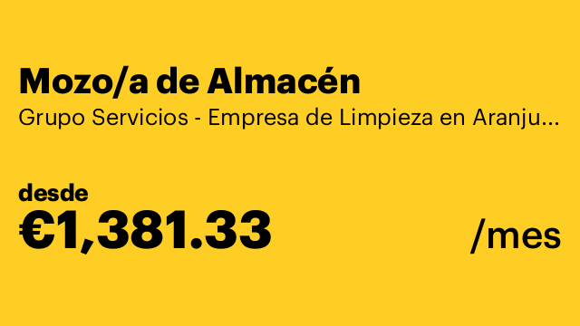 Mozo/a de Almacén