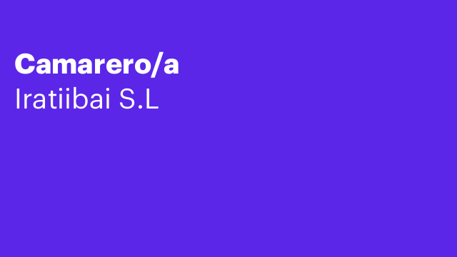 Camarero/a