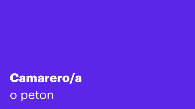 Camarero/a