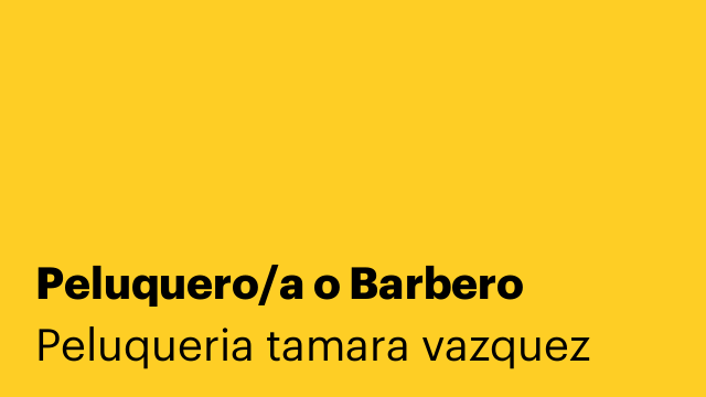 Peluquero/a o Barbero