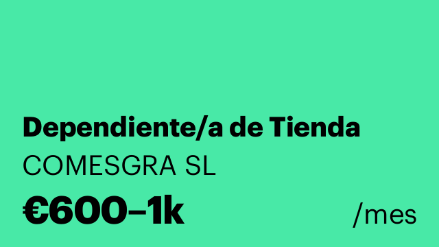 Dependiente/a de Tienda