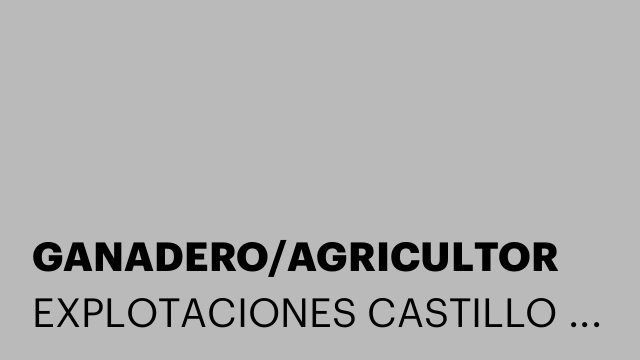 GANADERO/AGRICULTOR