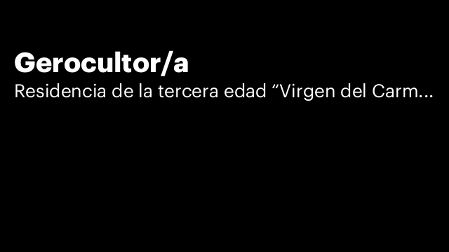 Gerocultor/a