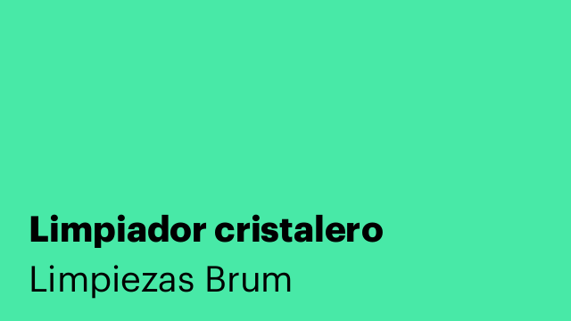 Limpiador cristalero