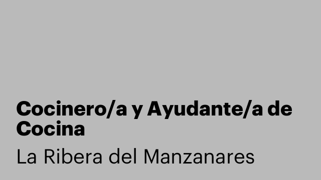 Cocinero/a y Ayudante/a de Cocina
