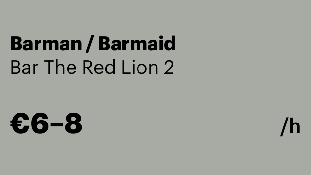 Barman / Barmaid