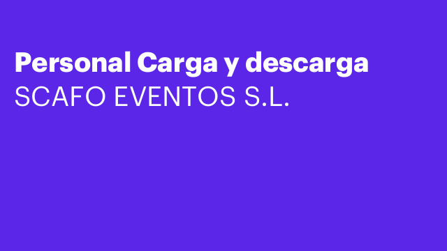 Personal Carga y descarga
