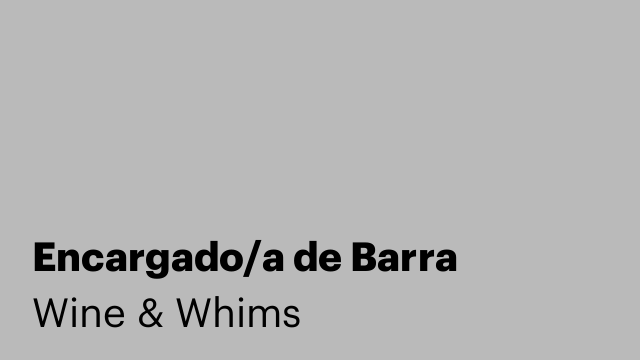 Encargado/a de Barra