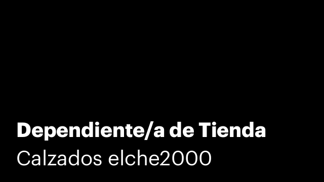 Dependiente/a de Tienda