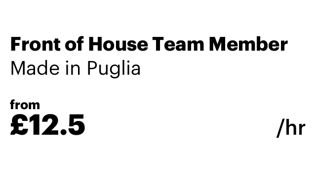 Front of House Team Member