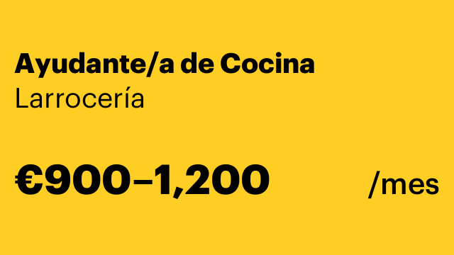 Ayudante/a de Cocina