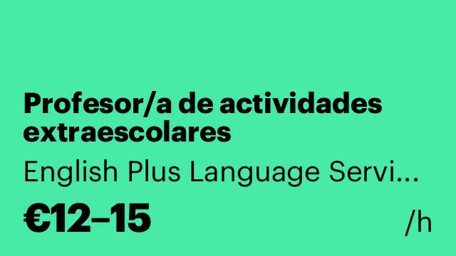 Profesor/a de actividades extraescolares