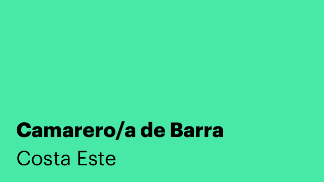 Camarero/a de Barra