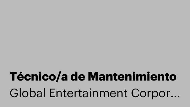 Técnico/a de Mantenimiento
