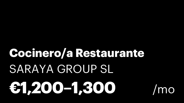 Cocinero/a Restaurante