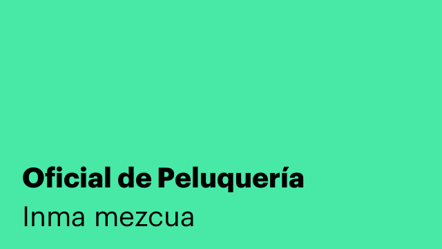 Oficial de Peluquería