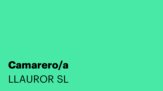 Camarero/a
