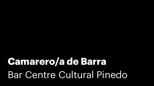Camarero/a de Barra