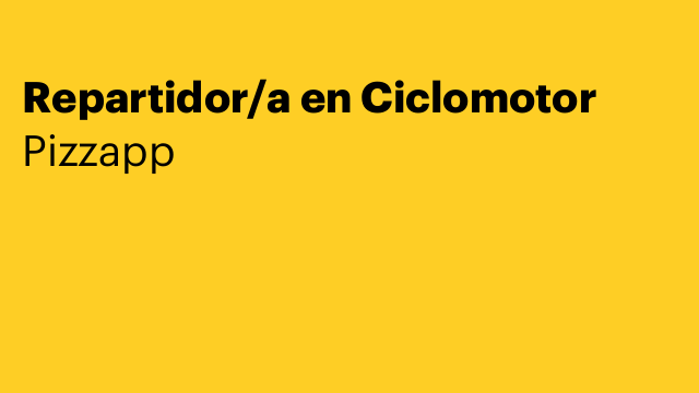 Repartidor/a en Ciclomotor