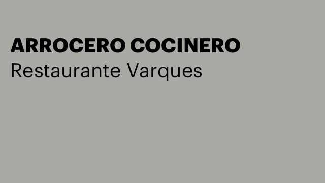 ARROCERO COCINERO