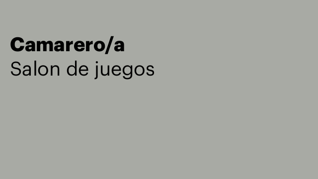 Camarero/a