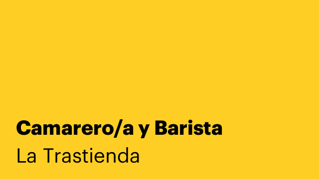 Camarero/a y Barista