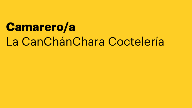 Camarero/a