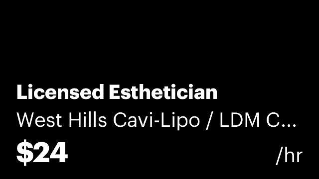 Licensed Esthetician