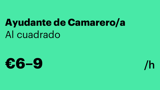 Ayudante de Camarero/a