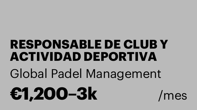 RESPONSABLE DE CLUB Y ACTIVIDAD DEPORTIVA
