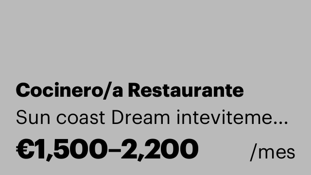 Cocinero/a Restaurante