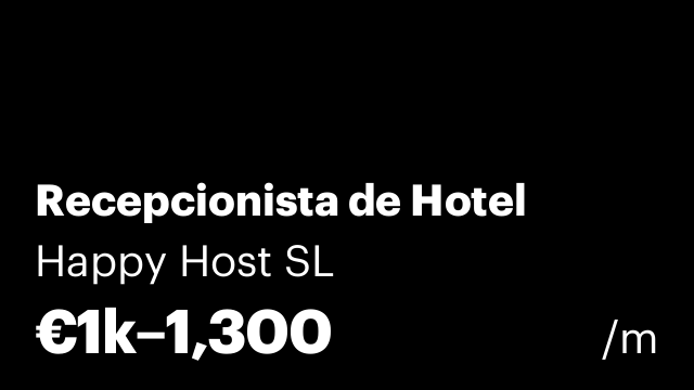 Recepcionista de Hotel