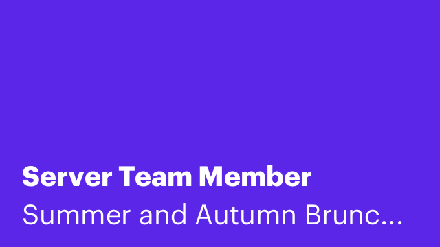Server Team Member