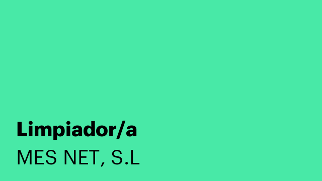 Limpiador/a