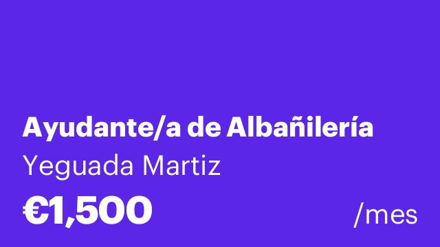 Ayudante/a de Albañilería
