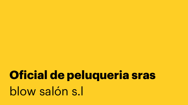 Oficial de peluqueria sras