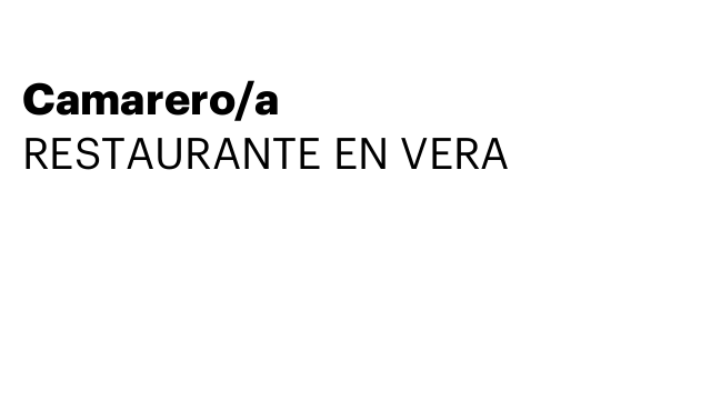 Camarero/a
