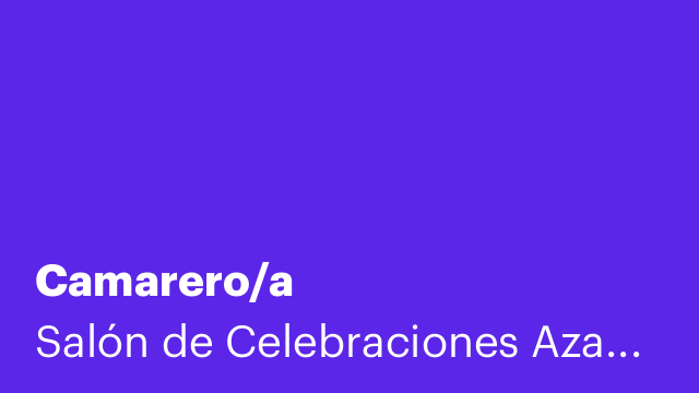 Camarero/a