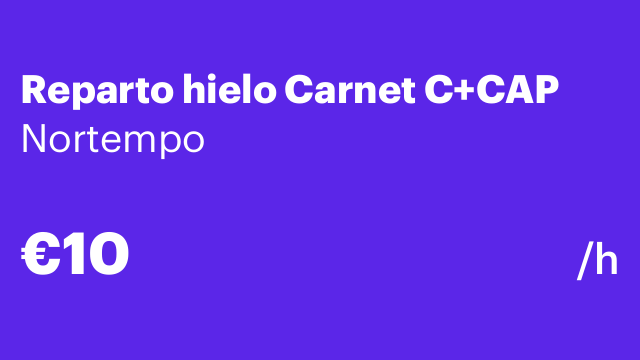 Reparto hielo Carnet C+CAP