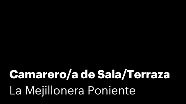 Camarero/a de Sala/Terraza