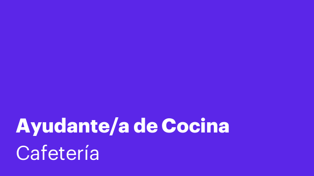 Ayudante/a de Cocina