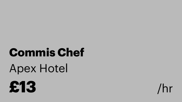 Commis Chef