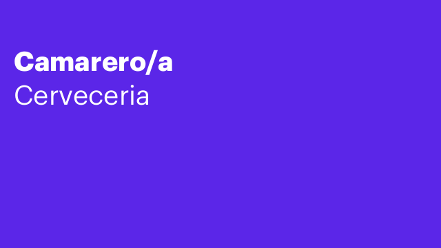 Camarero/a