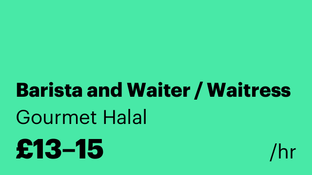 Barista and Waiter / Waitress