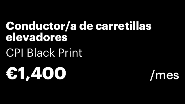 Conductor/a de carretillas elevadores