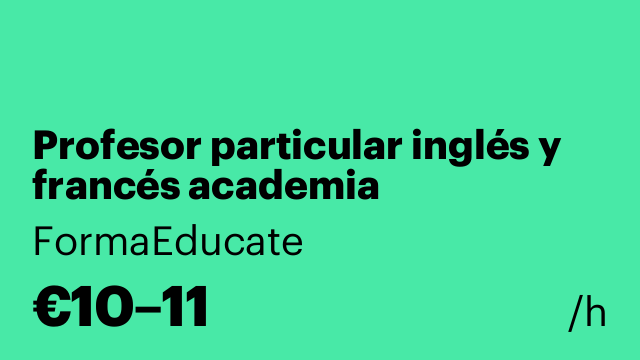 Profesor particular inglés y francés academia