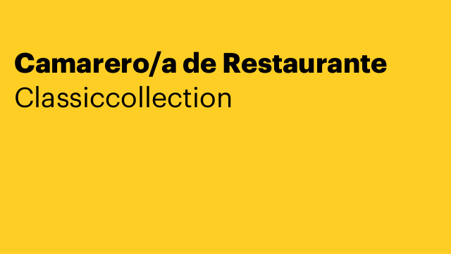 Camarero/a de Restaurante