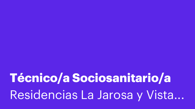 Técnico/a Sociosanitario/a