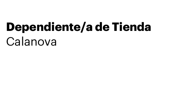 Dependiente/a de Tienda